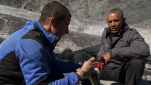 美总统奥巴马跟贝爷打野味片段流出